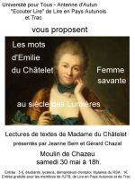 image : Les mots d’E. du Chatelet, femme savante au siècle des Lumières