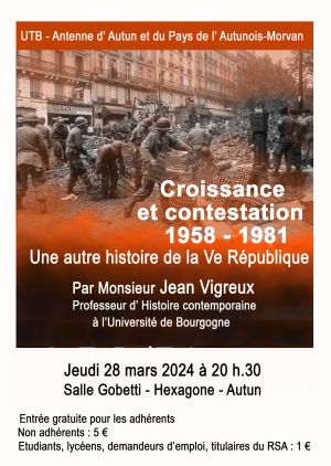 image : Croissance et contestations (1958-1981), une autre histoire de la Ve république